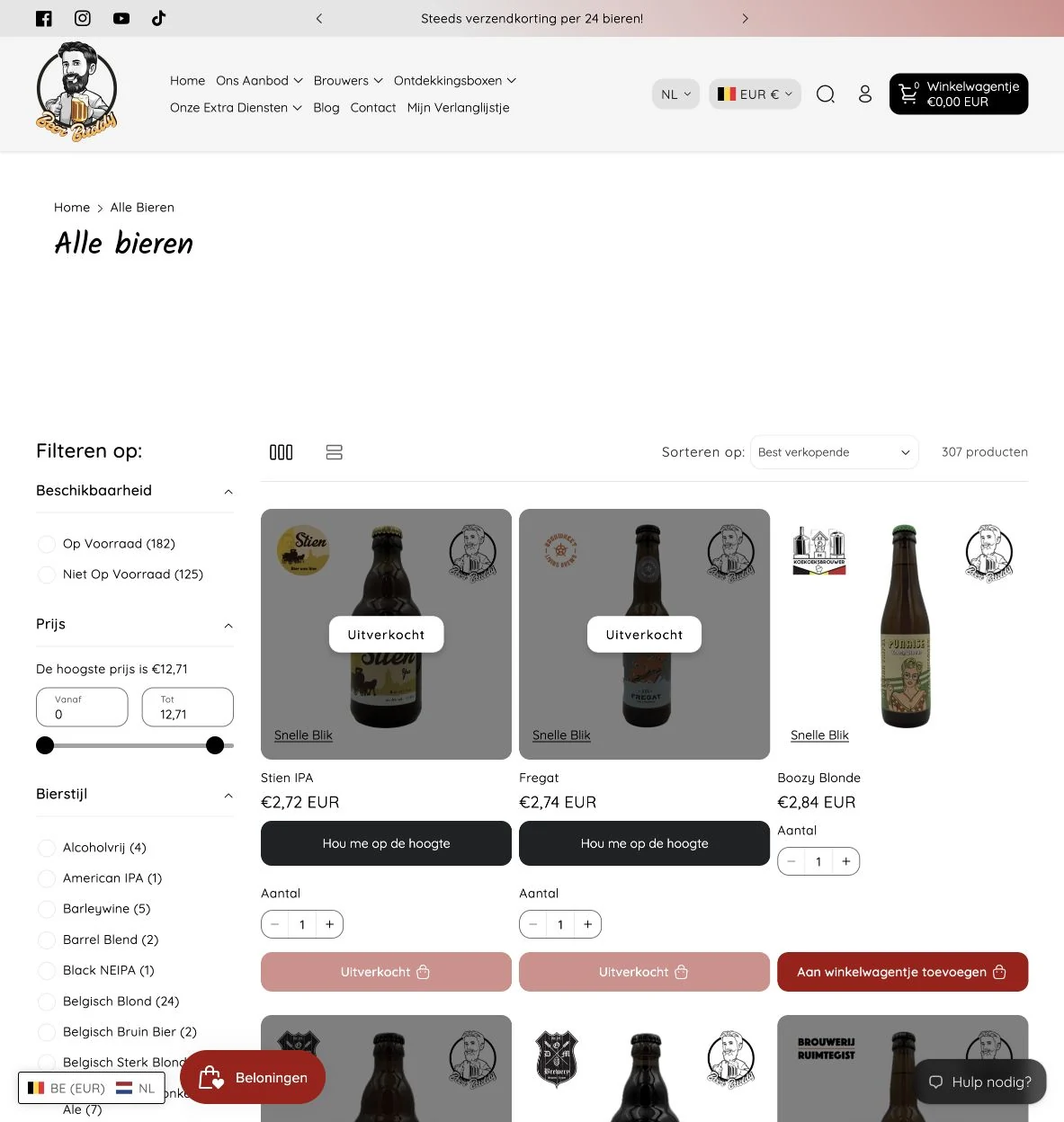 Beerbuddy — biercatalogus met filters en productkaarten