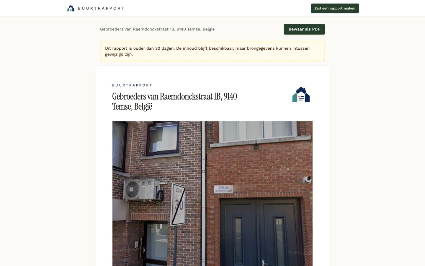 Buurtrapport — openbaar voorbeeldrapport met kantoorbranding